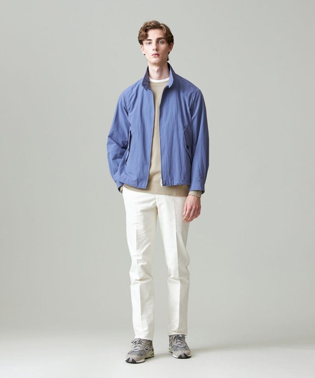 J.PRESS MEN コットンナイロンタイプライター ゴルフジャケット ダルブルー系