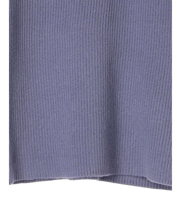 earth music&ecology やわらかタッチリブタートルネックプルオーバー Blue