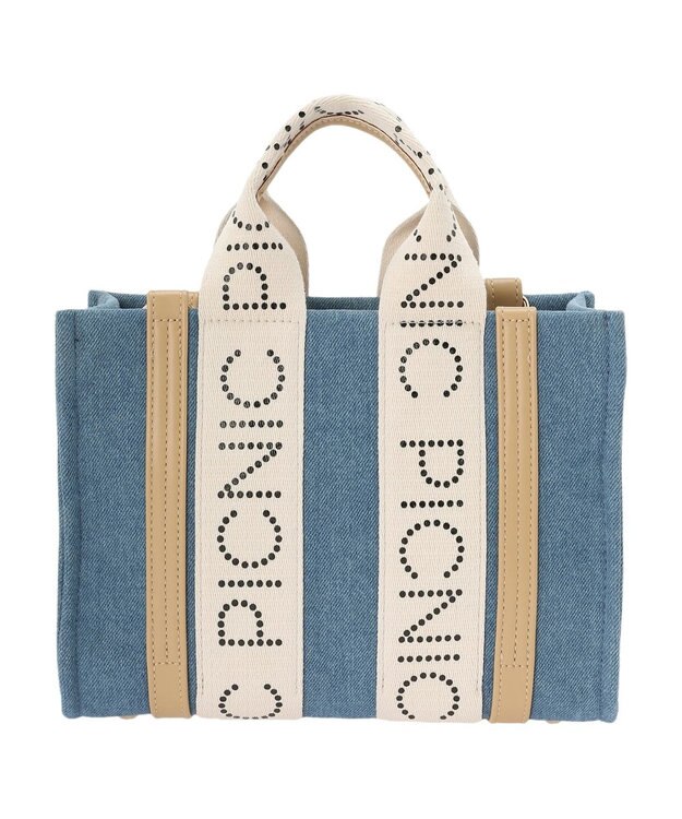 earth music&ecology ロゴテープミニトート Light Blue