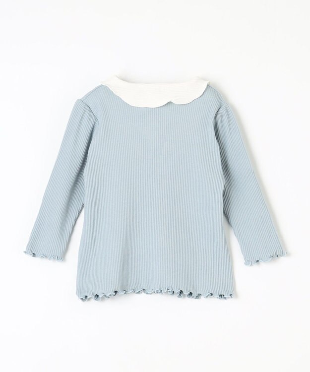 組曲 KIDS 【80-100㎝】リブリボン トップス サックスブルー系