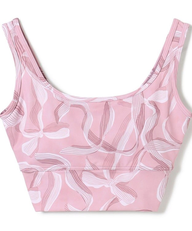 Chacott Chacott BALANCE リボンプリントブラトップ グレイッシュローズプリント