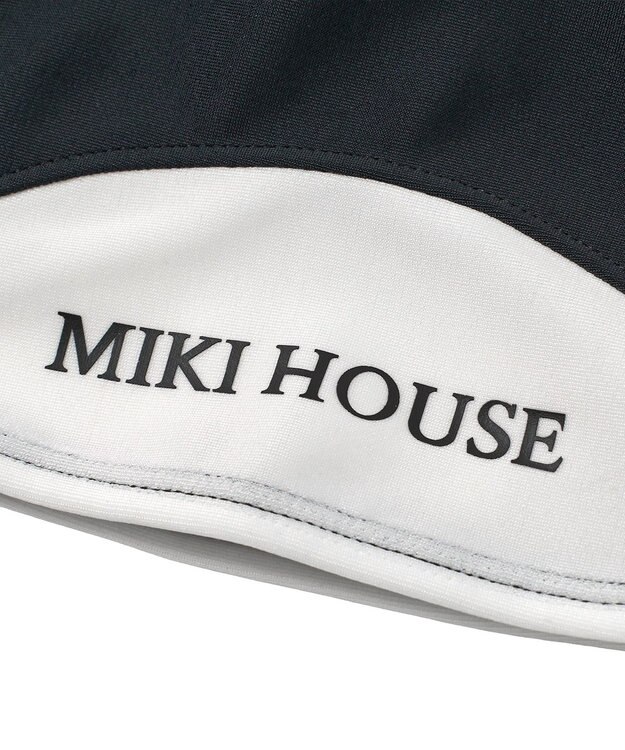 MIKI HOUSE HOT BISCUITS 【ミキハウス】【48-56cm】スイムキャップ 黒×白