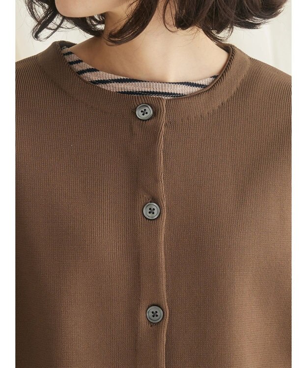 CRAFT STANDARD BOUTIQUE リサイクルポリエステルニットカーディガン Brown