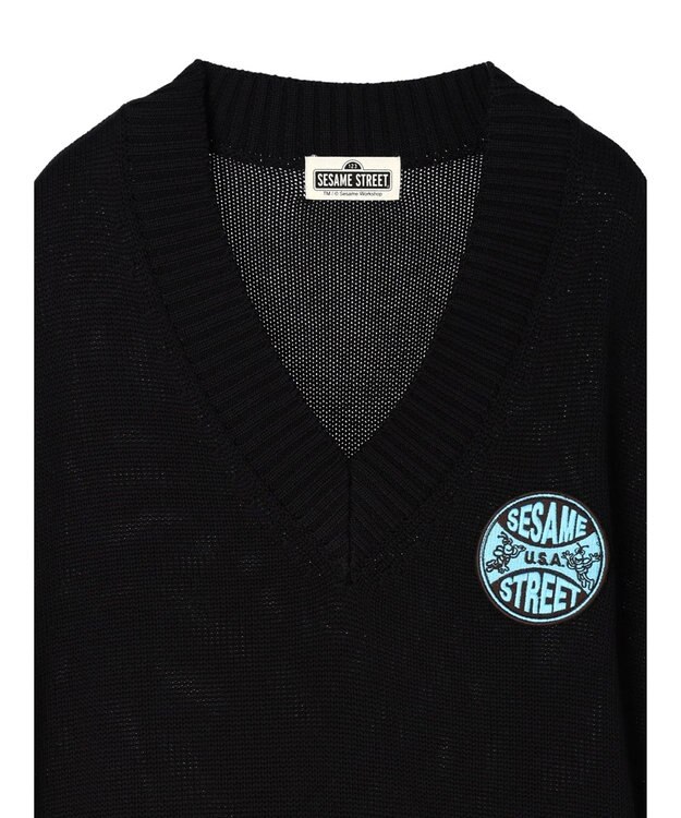 AMERICAN HOLIC Ｖネックベスト／セサミストリート Black
