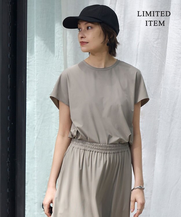 ICB 【WEB限定・接触冷感・UVカット・速乾】マットスキューバ 半袖プルオーバー クリームブラウン系