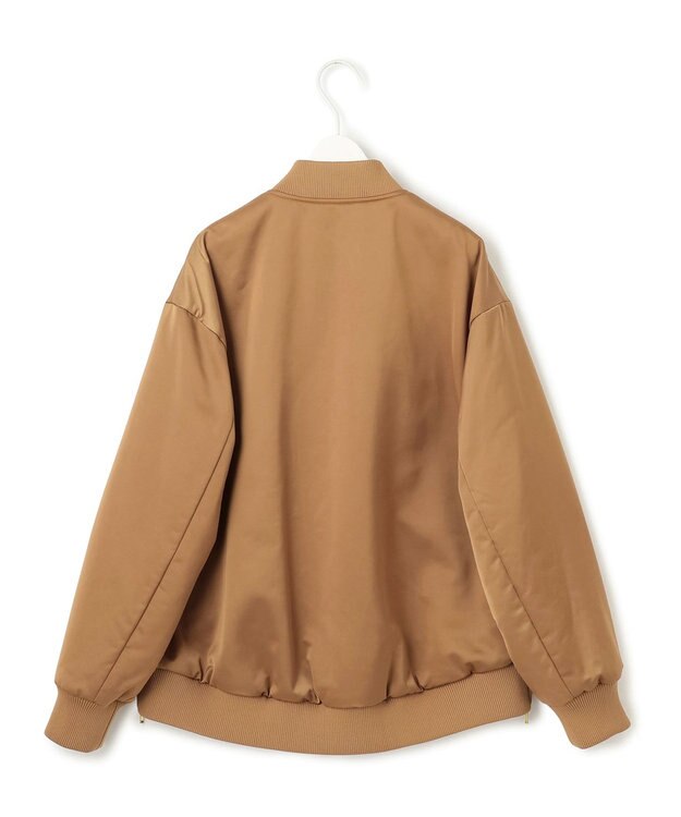 ICB 【洗える】 マットサテン MA-1ブルゾン キャメル系