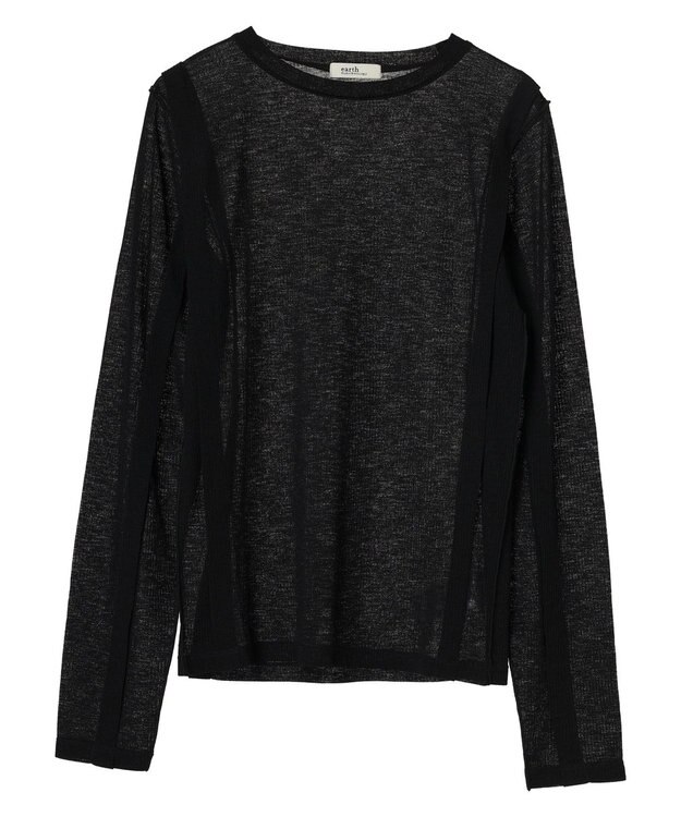 earth music&ecology シアーテレコプルオーバー Black