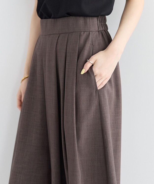 YECCA VECCA 【UVカット】ガウチョパンツ Brown