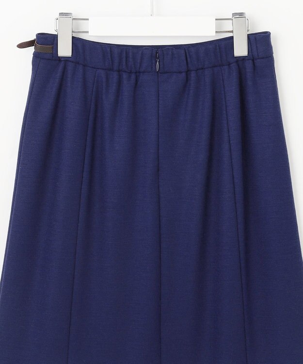 J.PRESS LADIES 【洗える】ウールスムース スカート ブルー系