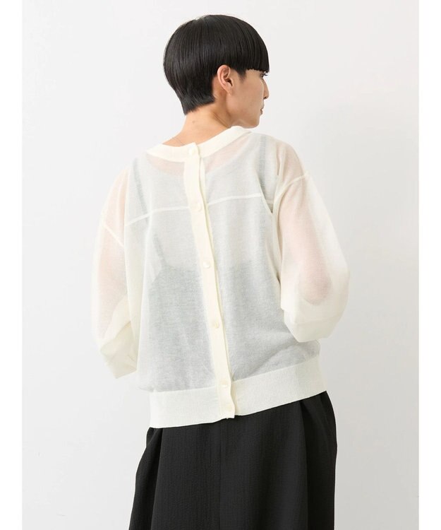 AMERICAN HOLIC 接触冷感２ＷＡＹシアーニットカーディガン Off White