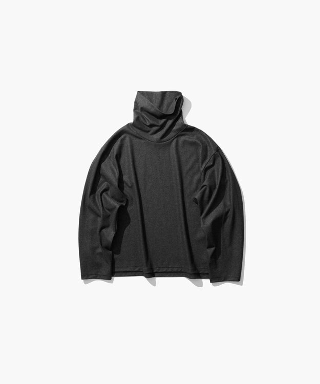 ATON MERINO COLLEGE JERSEY | タートルネックプルオーバー CHARCOAL GRAY