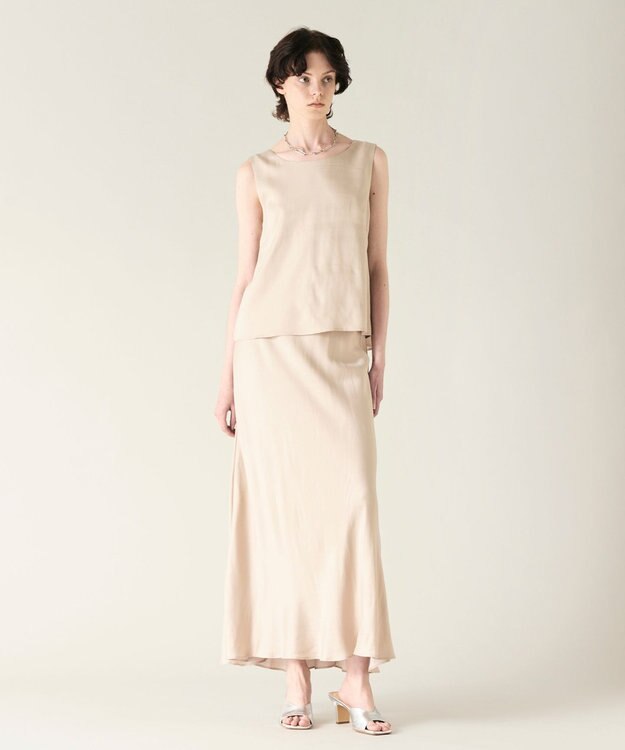 GRACE CONTINENTAL キュプラサテントップ ベージュ