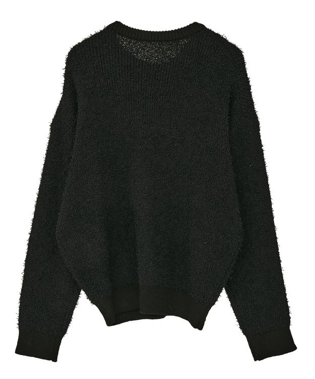 CRAFT STANDARD BOUTIQUE ネップヘンリーネックニットプルオーバー Black