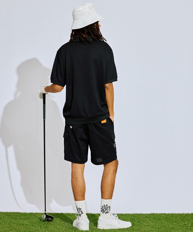 PW CIRCULUS 【GOLF OUT掲載アイテム】【MEN】ワッフルカーゴショーツ ゴルフ ブラック系