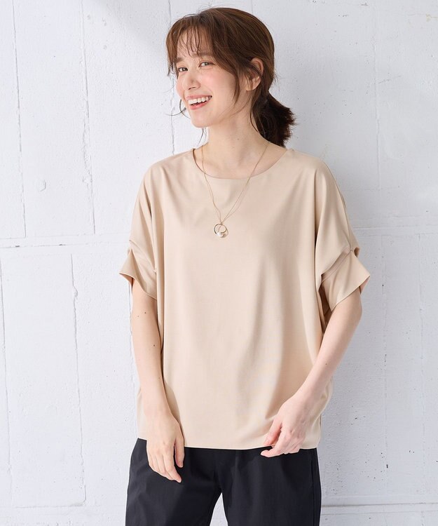 ANY L ゆるシルエットドルマンプルオーバー サンドベージュ