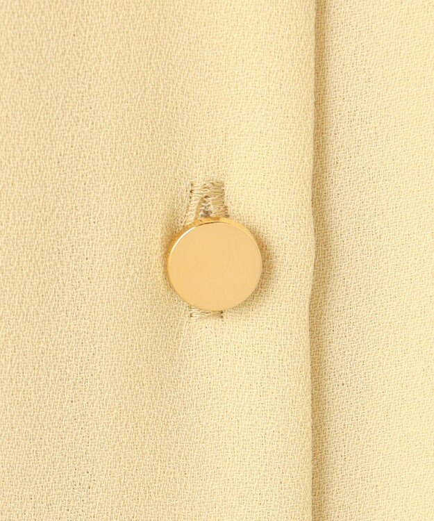 BEIGE， 【洗える】STOW / フリルタイブラウス Mustard