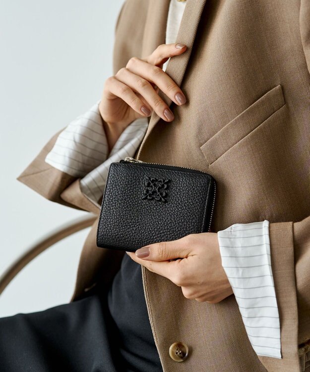 russet ＜お財布人気NO.1＞モノグラムプレートハーフウォレット(SO-376) Black2