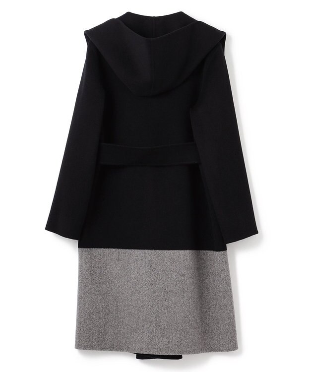 JOSEPH ダブルフェイスカラーブロック　ラップコート Black/grey