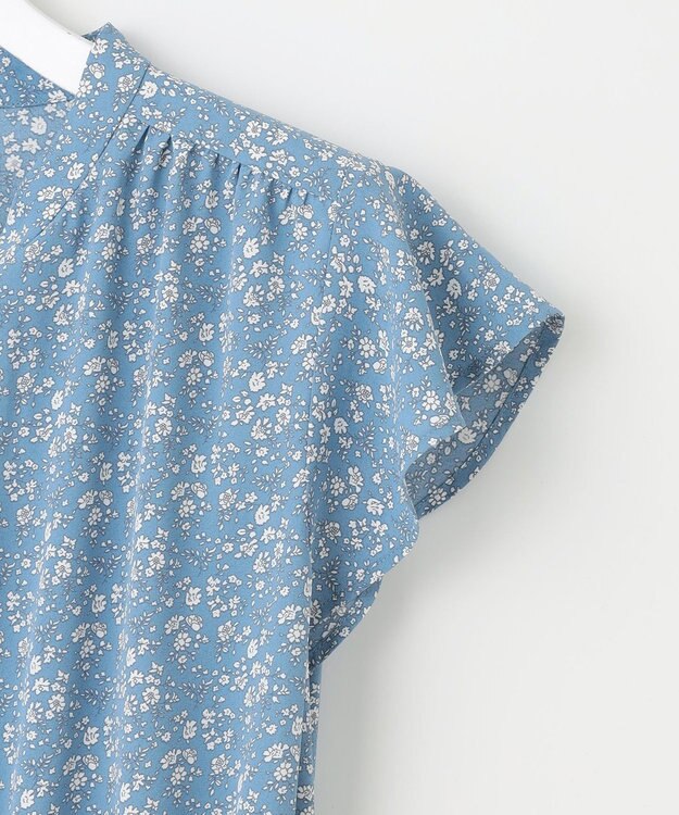 Feroux フラワープリントドロスト ワンピース ライトブルー