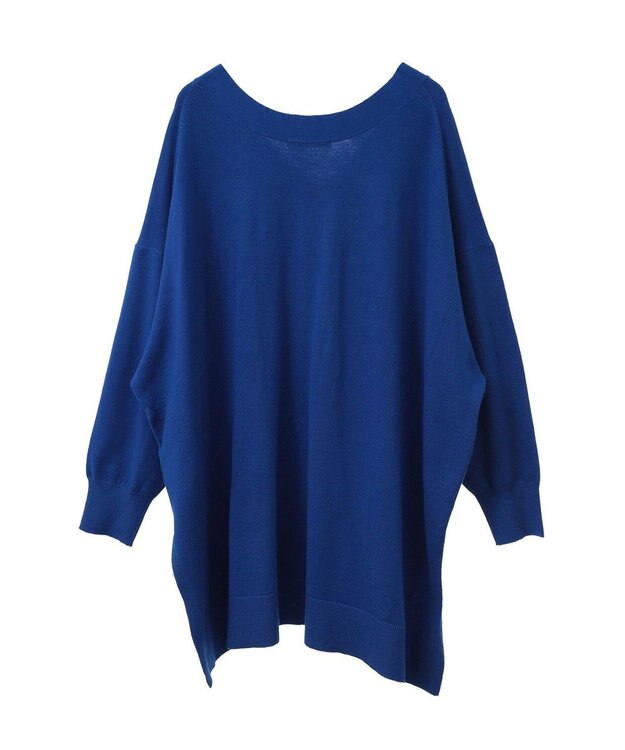 AMERICAN HOLIC バイパチＶネックロングニットプルオーバー Blue