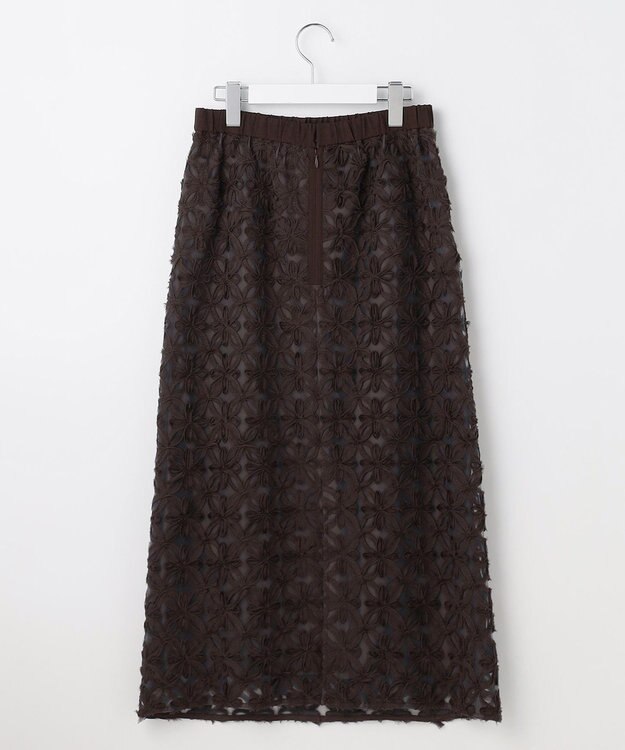 自由区 【カタログ掲載】テープエンブロイダリー スカート ブラウン