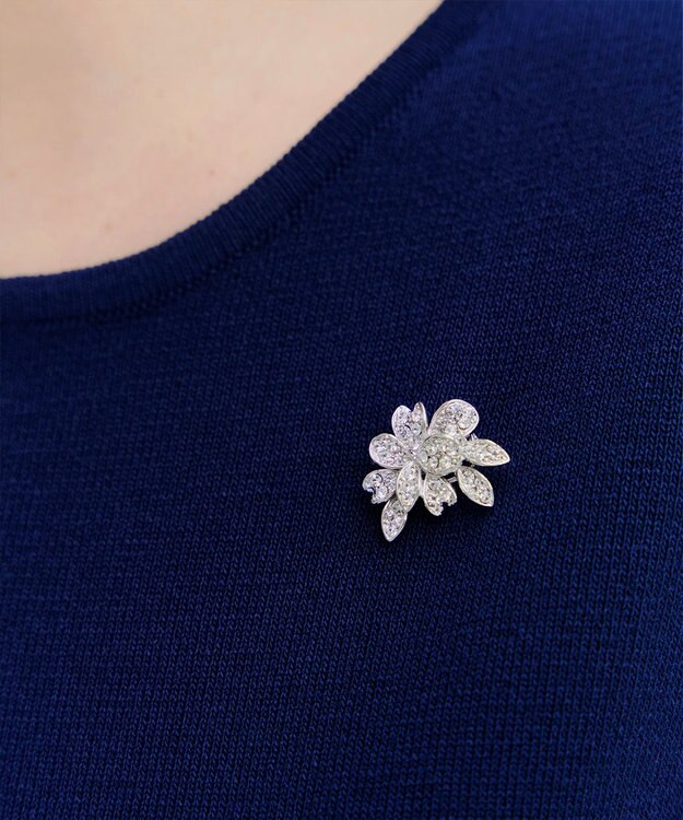 Tiaclasse ダイヤモンドカットブローチシリーズ シルバーA