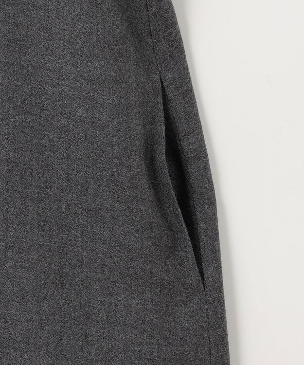 自由区 ウールジョーゼットシャツ ワンピース TOPグレー