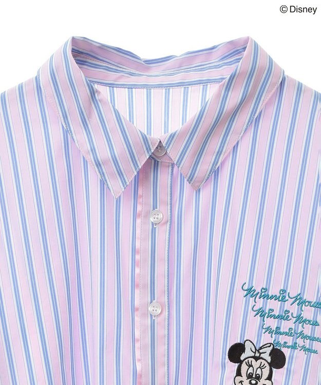 Green Parks ミッキー＆フレンズ／ストライプシャツ Stripe Pink