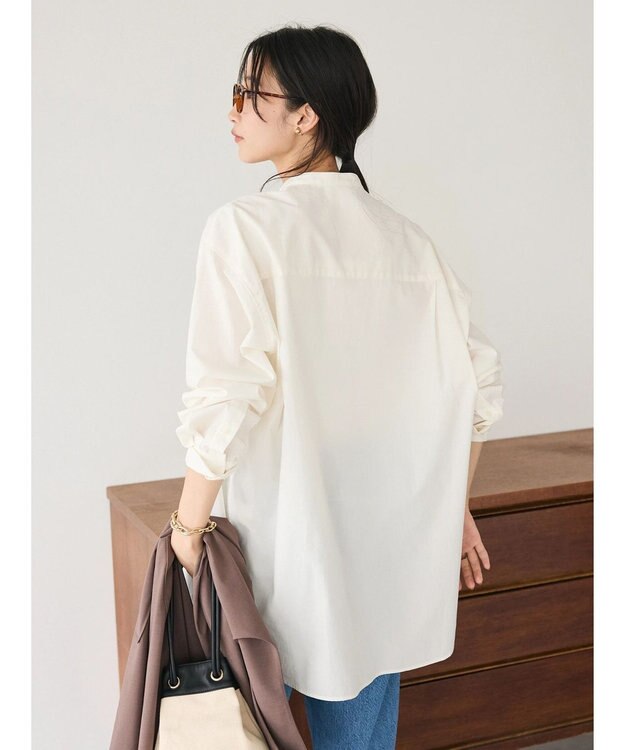 CRAFT STANDARD BOUTIQUE バンドカラーシャツ Off White