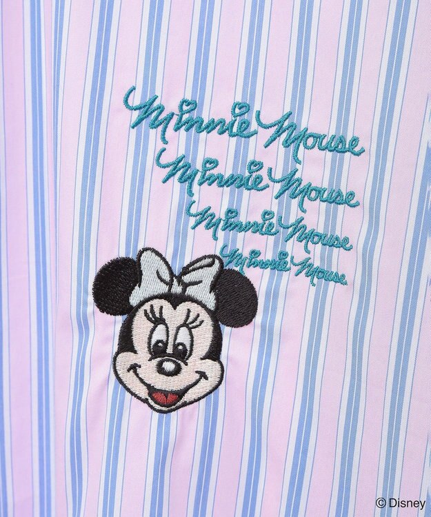 Green Parks ミッキー＆フレンズ／ストライプシャツ Stripe Pink