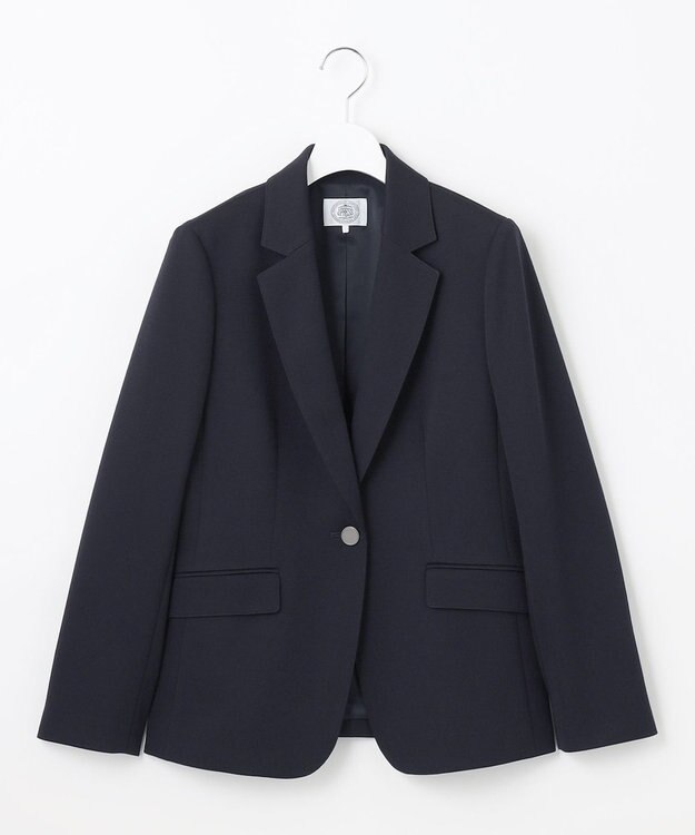 J.PRESS LADIES T/Wジャージー テーラード ジャケット ネイビー系