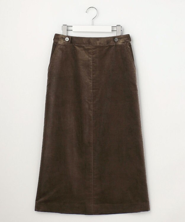 J.PRESS LADIES L 【WEB限定カラーあり】AIR DUROY LIGHT スカート ダークブラウン系