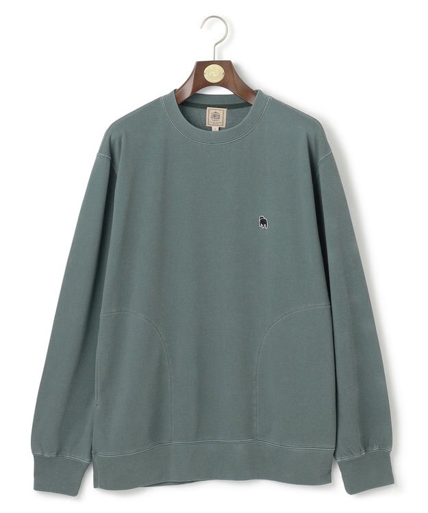 J.PRESS MEN バックブルクルーネック スウェット グリーン系
