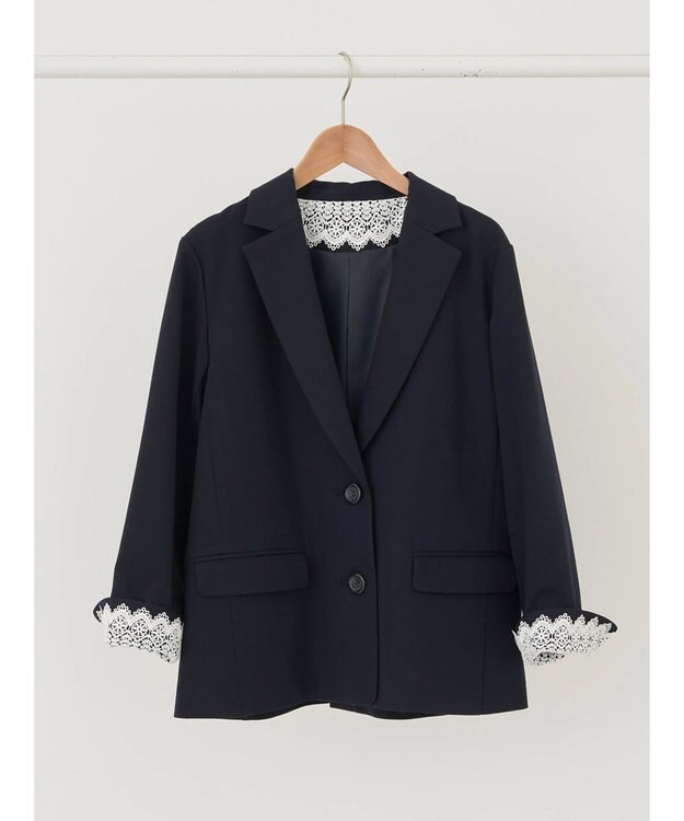 earth music&ecology シングルテーラードジャケット Navy