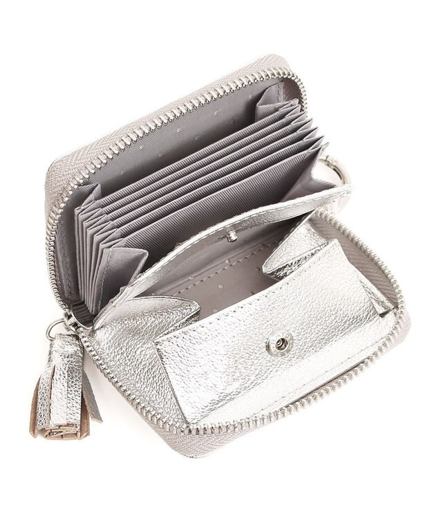 UNBILLION ペルケ perche / マルチスタッズジャバラチャームウォレットショルダー シルバー