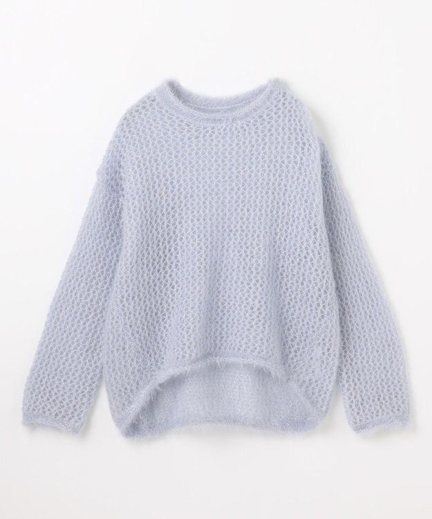 ANY レーシーネットニット ライトブルー
