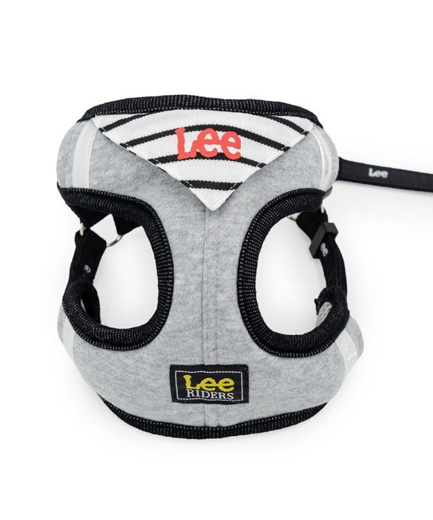 PET PARADISE Lee バンダナ ハーネス＆リード ３Ｓ グレー×ブラック