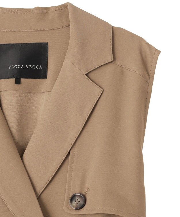 YECCA VECCA 【UVカット/接触冷感】トレンチジレワンピース Beige