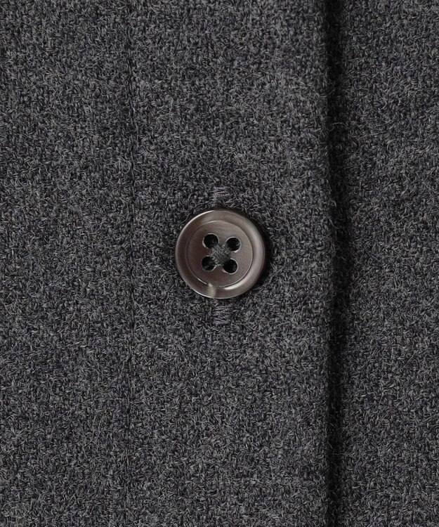 自由区 ウールジョーゼットシャツ ワンピース TOPグレー