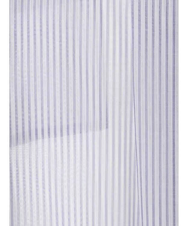 earth music&ecology 袖スリットリボンロングシャツ Navy