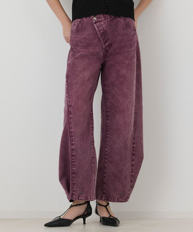 GRACE CONTINENTAL ラップ2wayデニムパンツ ボルドー