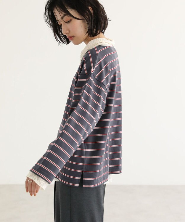 Green Parks ボーダーチュニック Gray