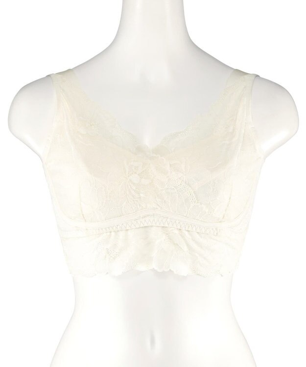 San-ai Resort（三愛水着楽園） 毎日らくちん 楽しくバストケアもちもちナイトブラ【ナイト＆ディブラ】フロントホック無し 【northerly】 ホワイト