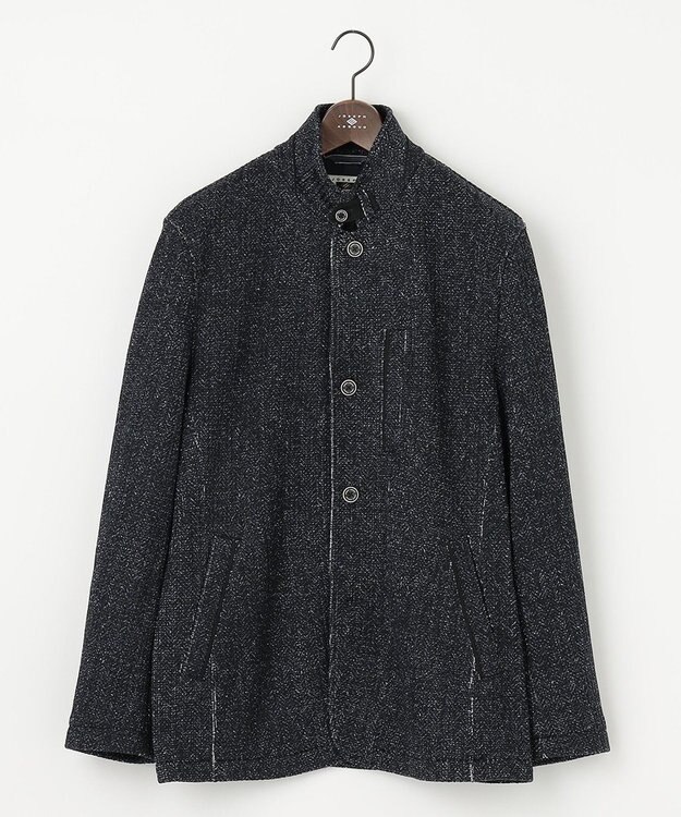 JOSEPH ABBOUD 【キングサイズ・洗える】ツィーディーフリース ブルゾン ネイビー系