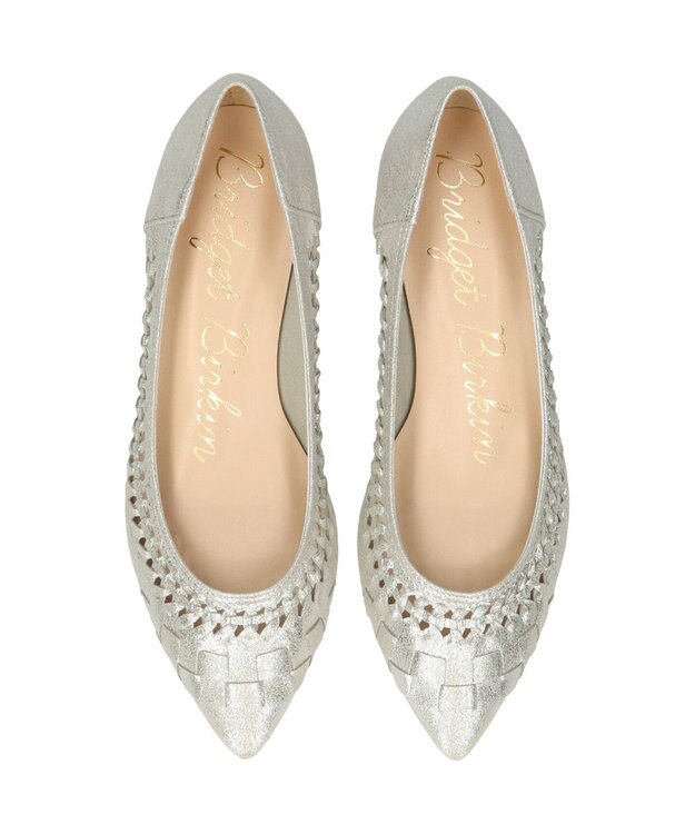 Bridget Birkin 【Bridget Birkin】編み込みフラットシューズ シルバー