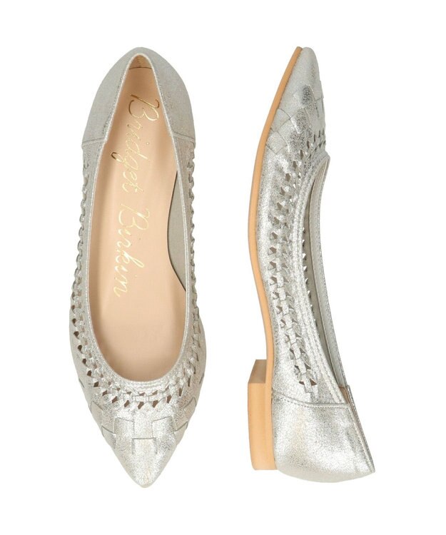 Bridget Birkin 【Bridget Birkin】編み込みフラットシューズ シルバー