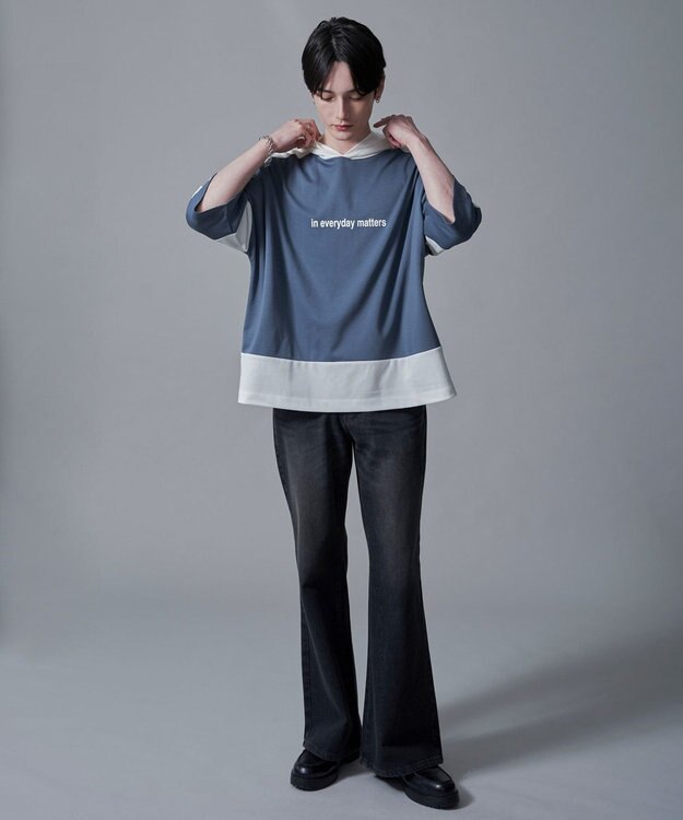 WEGO ドルマンポンチフードT（SS） サックス