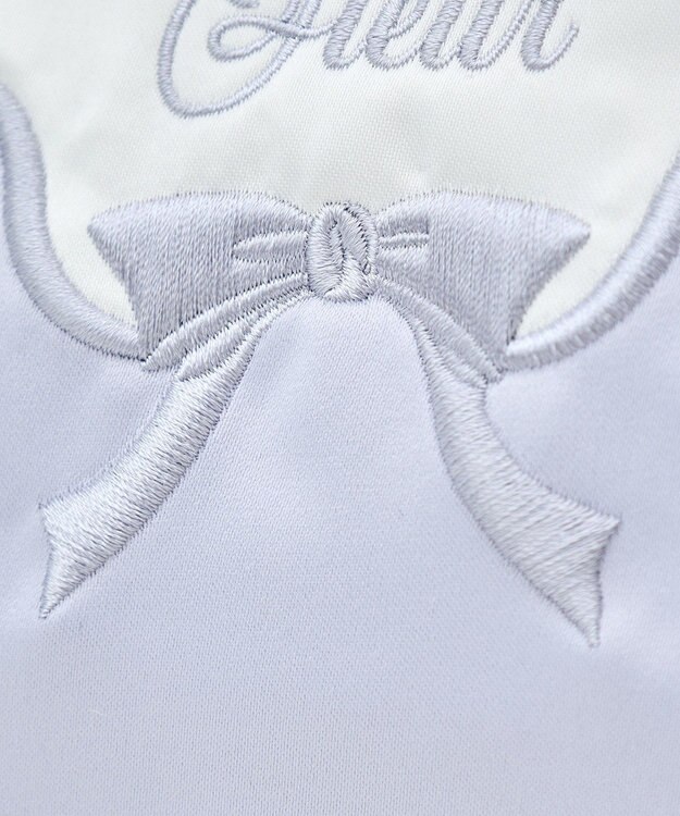 Maison de FLEUR コットンキャンディ刺繍トートバッグ Grayish Blue