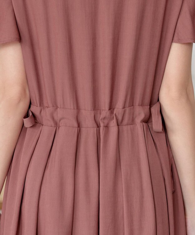 Tiaclasse 【洗える】サイドリボンドロストワンピース テラコッタ