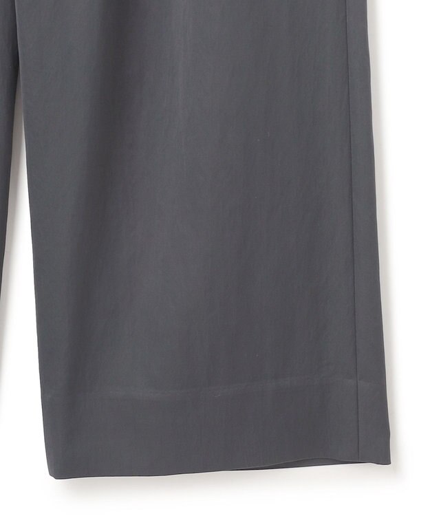 ICB 【接触冷感・UVケア・洗える】 ヴィスコースナイロンサテン ワイドパンツ チャコール系